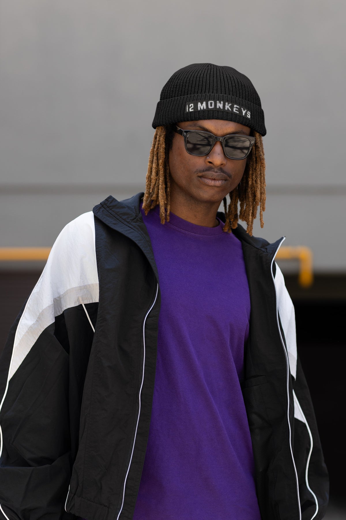 12 Monkeys - Logo Black Knit Hat Beanie Beanies Old Glory