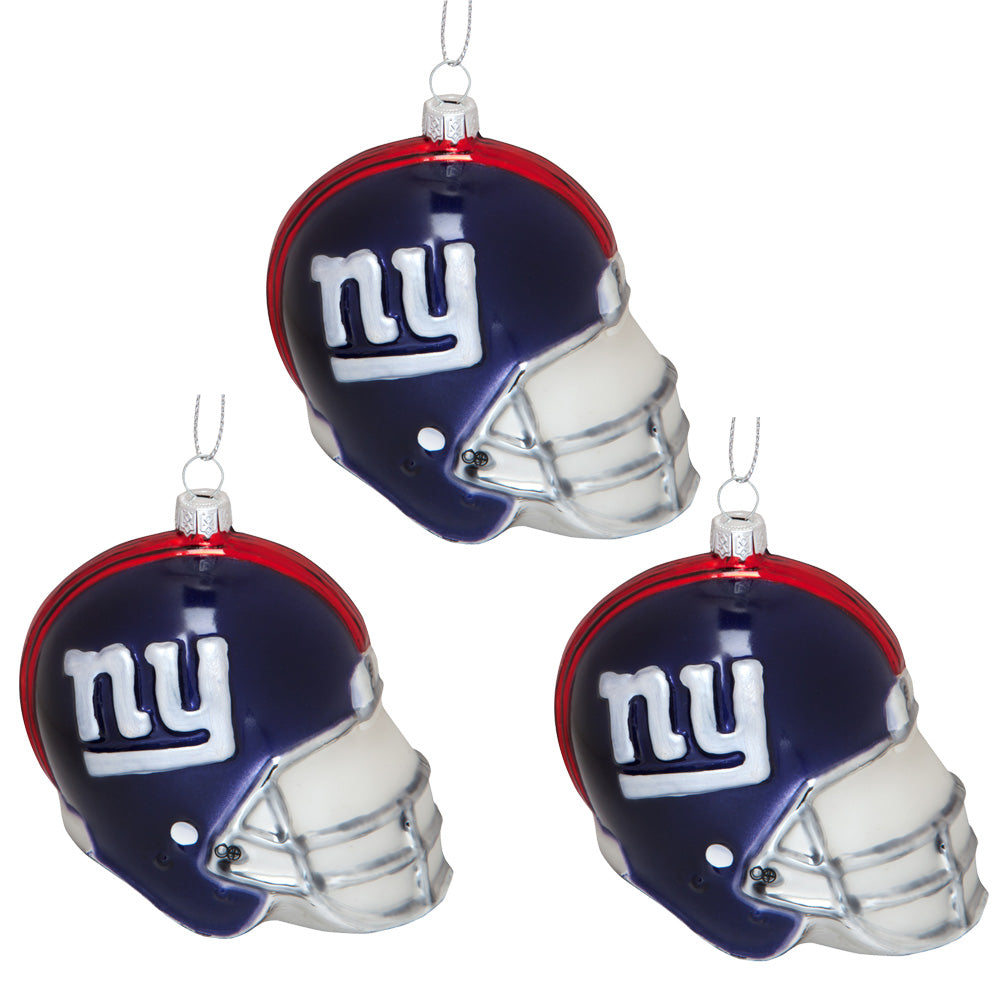 New York Giants - Glass Helmet Ornament 3 Pack - OS / Multi Ornaments Old Glory