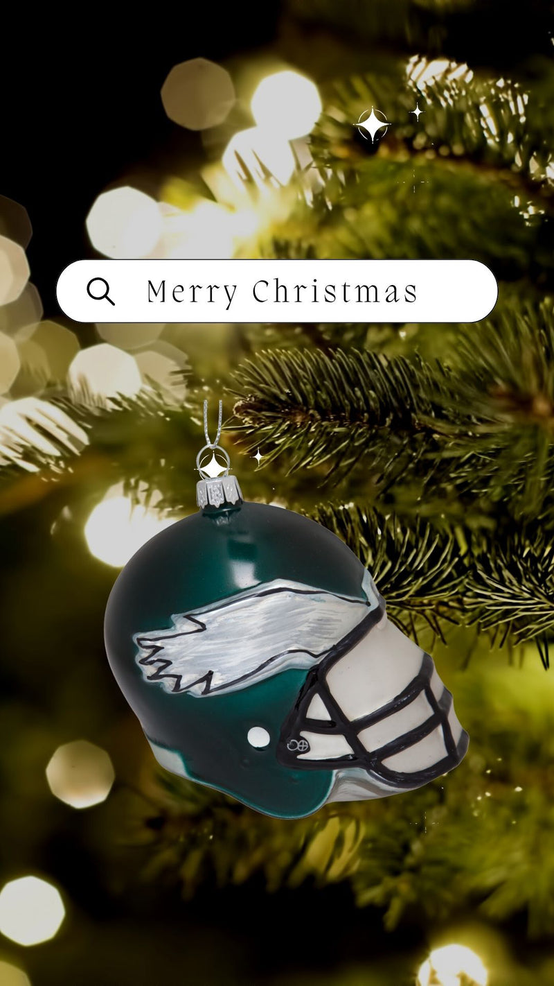 Philadelphia Eagles - Glass Helmet Ornament 3 Pack - OS / Multi Ornaments Old Glory