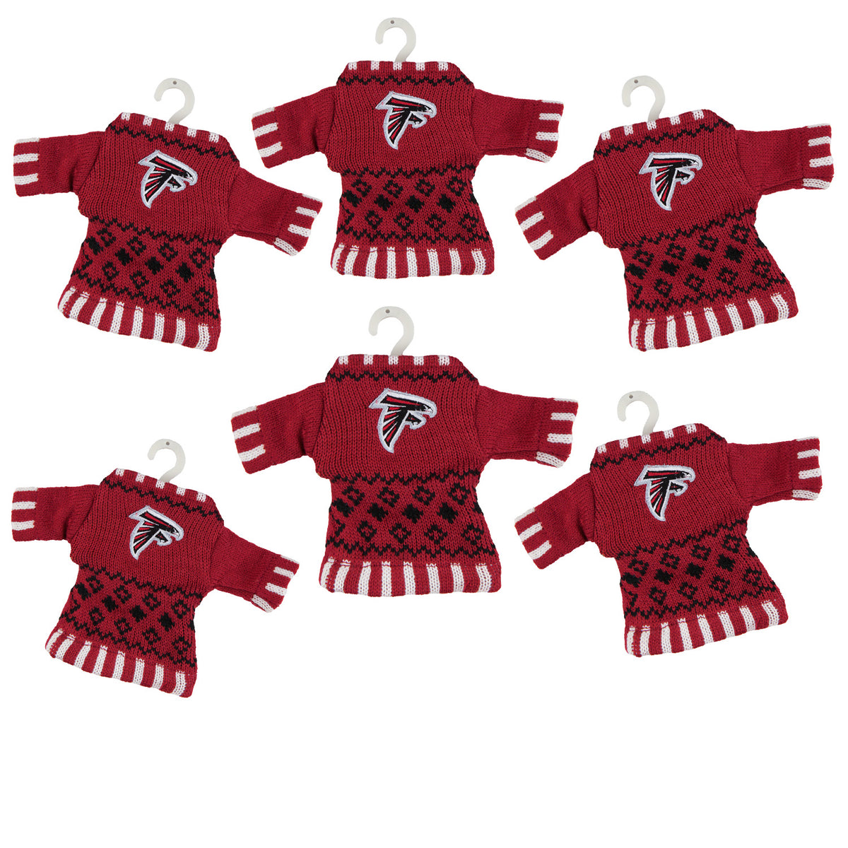 Atlanta Falcons - Knit Sweater Ornament 6 Pack - OS / Multicoloured Ornaments Old Glory