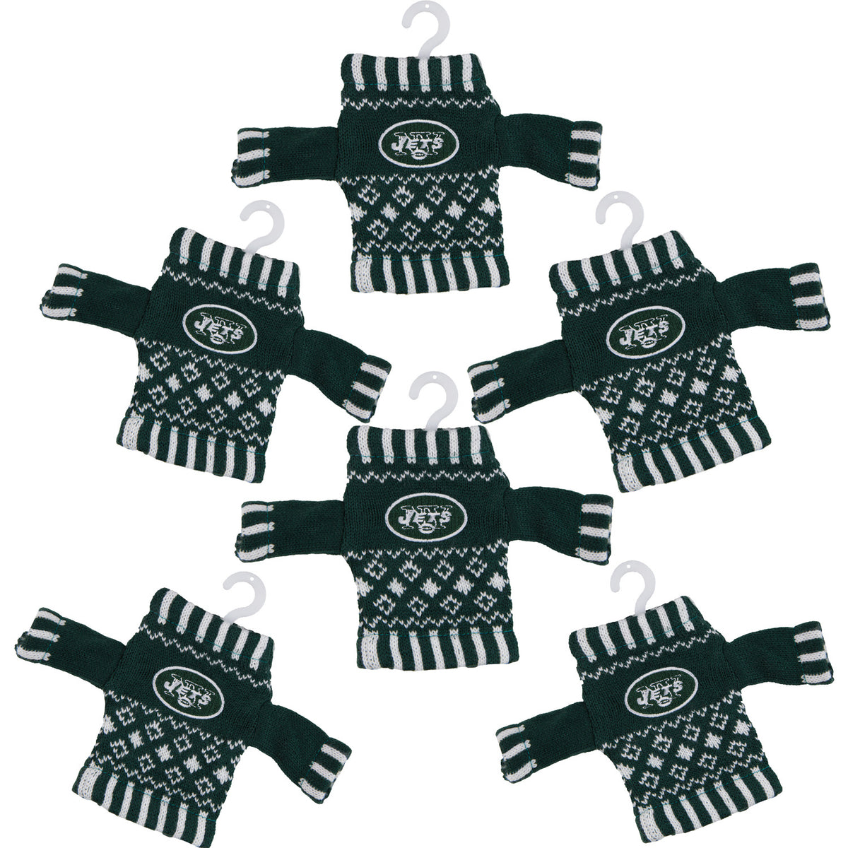 New York Jets - Knit Sweater Ornament 6 Pack - OS / Multicoloured Ornaments Old Glory