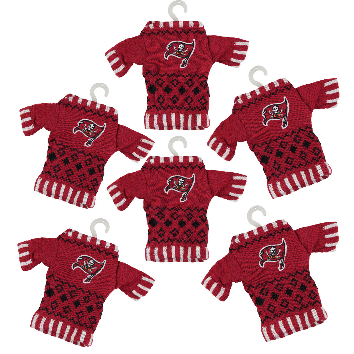 Tampa Bay Buccaneers - Knit Sweater Ornament 6 Pack - OS / Multicoloured Ornaments Old Glory