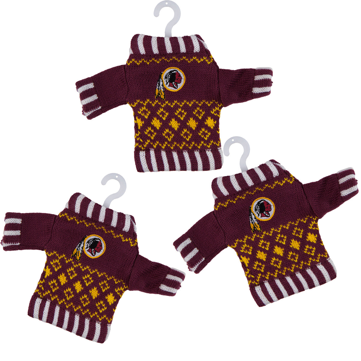 Washington Redskins - Knit Sweater Ornament 3 Pack - OS / Multicoloured Ornaments Old Glory