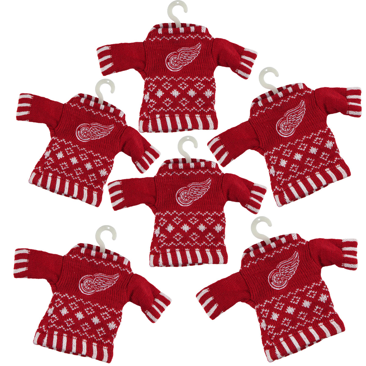 Detroit Red Wings - Knit Sweater Ornament 6 Pack - OS / Multi Ornaments Old Glory