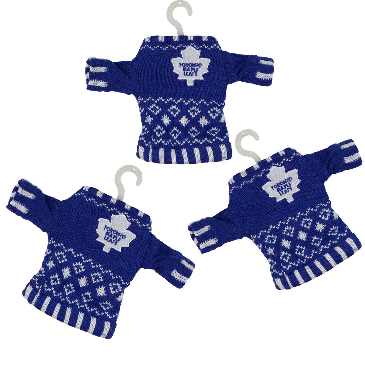 Toronto Maple Leafs - Knit Sweater Ornament 3 Pack - OS / Multicoloured Ornaments Old Glory