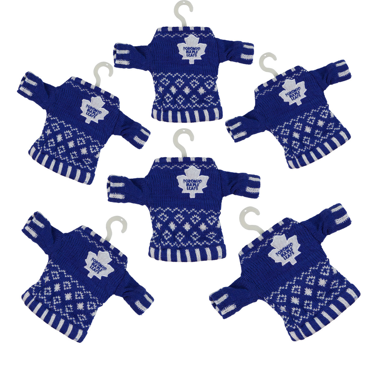Toronto Maple Leafs - Knit Sweater Ornament 6 Pack - OS / Multicoloured Ornaments Old Glory