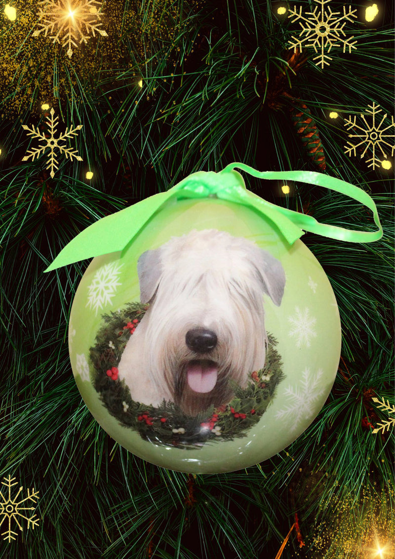 Soft Coated Wheaten Terrier Christmas Ball Ornament 3 Pack - OS / Light Green Ornaments Old Glory