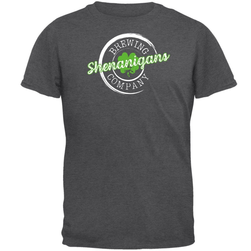 St Patricks Day Shenanigans Brewing Company Mens T Shirt Men's T-Shirts Oldglory.com SM Dark Heather