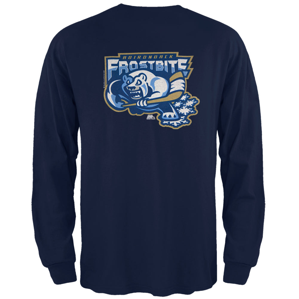 Adirondack Frostbite - Dual Logo Navy Youth Long Sleeve T-Shirt Youth Long Sleeves Adirondack Frostbite