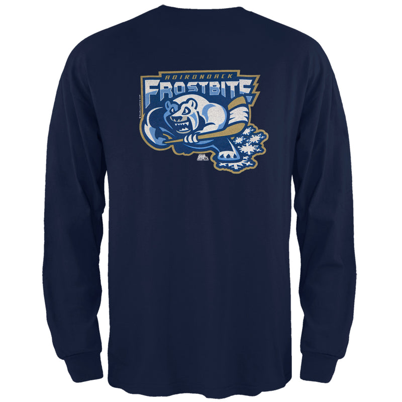Adirondack Frostbite - Dual Logo Navy Youth Long Sleeve T-Shirt Youth Long Sleeves Adirondack Frostbite