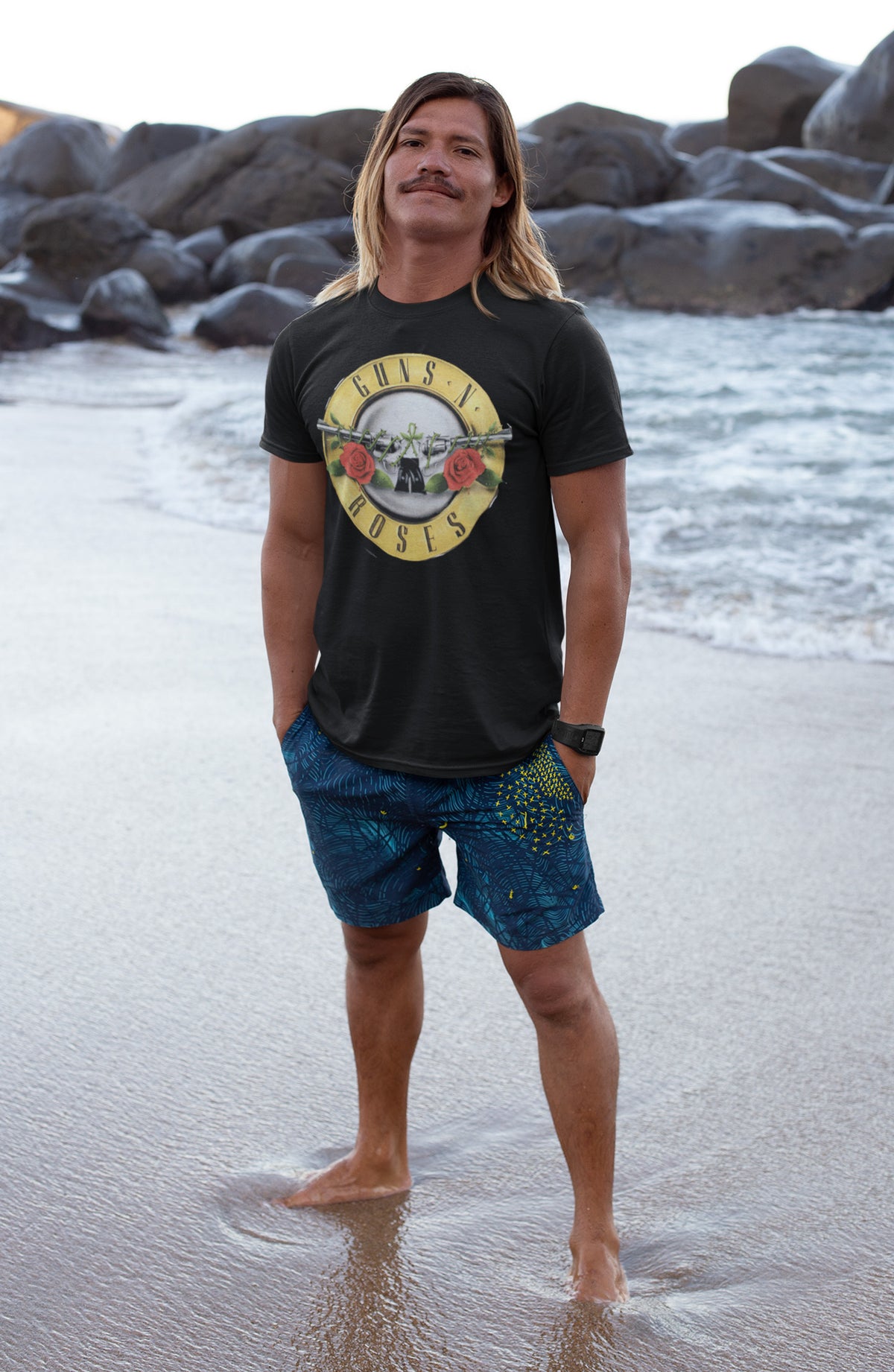 Guns n Roses - Bullet Logo T-Shirt Men's T-Shirts Guns N' Roses
