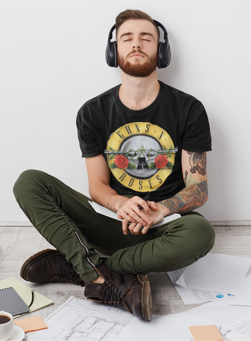 Guns n Roses - Bullet Logo T-Shirt Men's T-Shirts Guns N' Roses