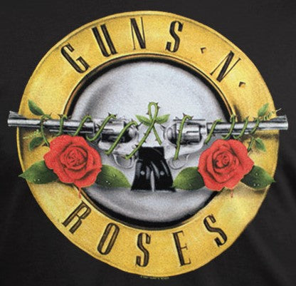 Guns n Roses - Bullet Logo T-Shirt Men's T-Shirts Guns N' Roses
