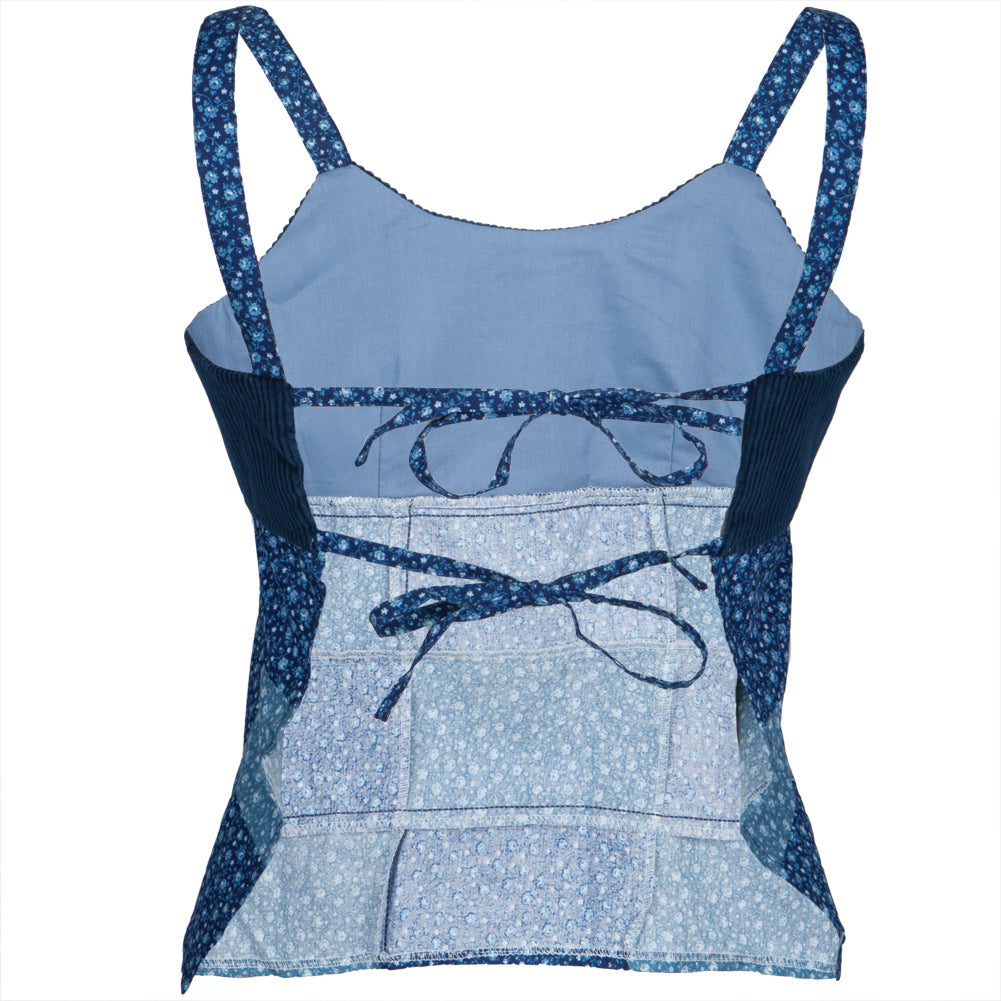 Patchwork Backless Top Juniors Tank Tops Old Glory