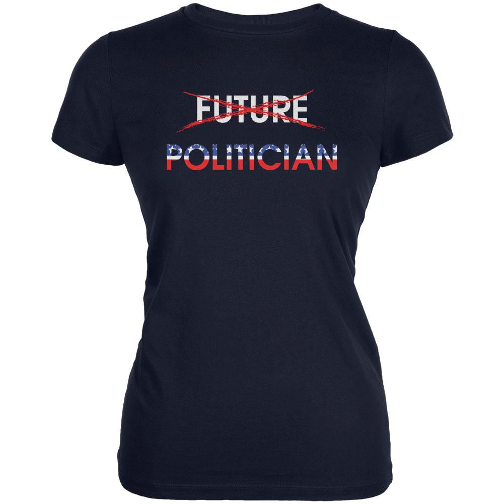 Graduation - Future Politician Juniors Soft T Shirt Juniors T-Shirts Old Glory 2XL Navy