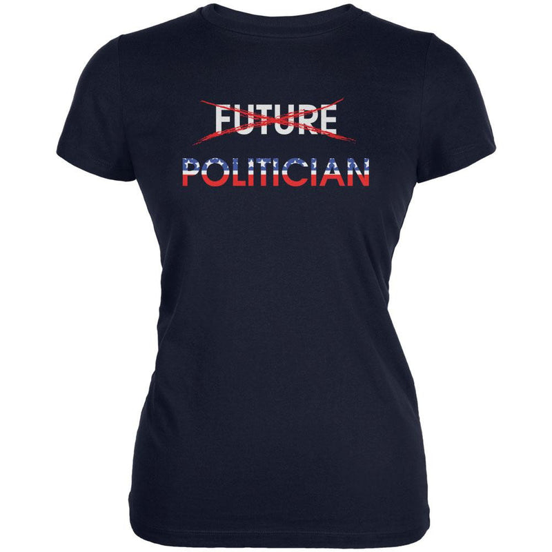 Graduation - Future Politician Juniors Soft T Shirt Juniors T-Shirts Old Glory 2XL Navy