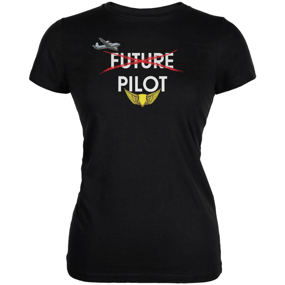 Graduation - Future Pilot Juniors Soft T Shirt Juniors T-Shirts Old Glory 2XL Black
