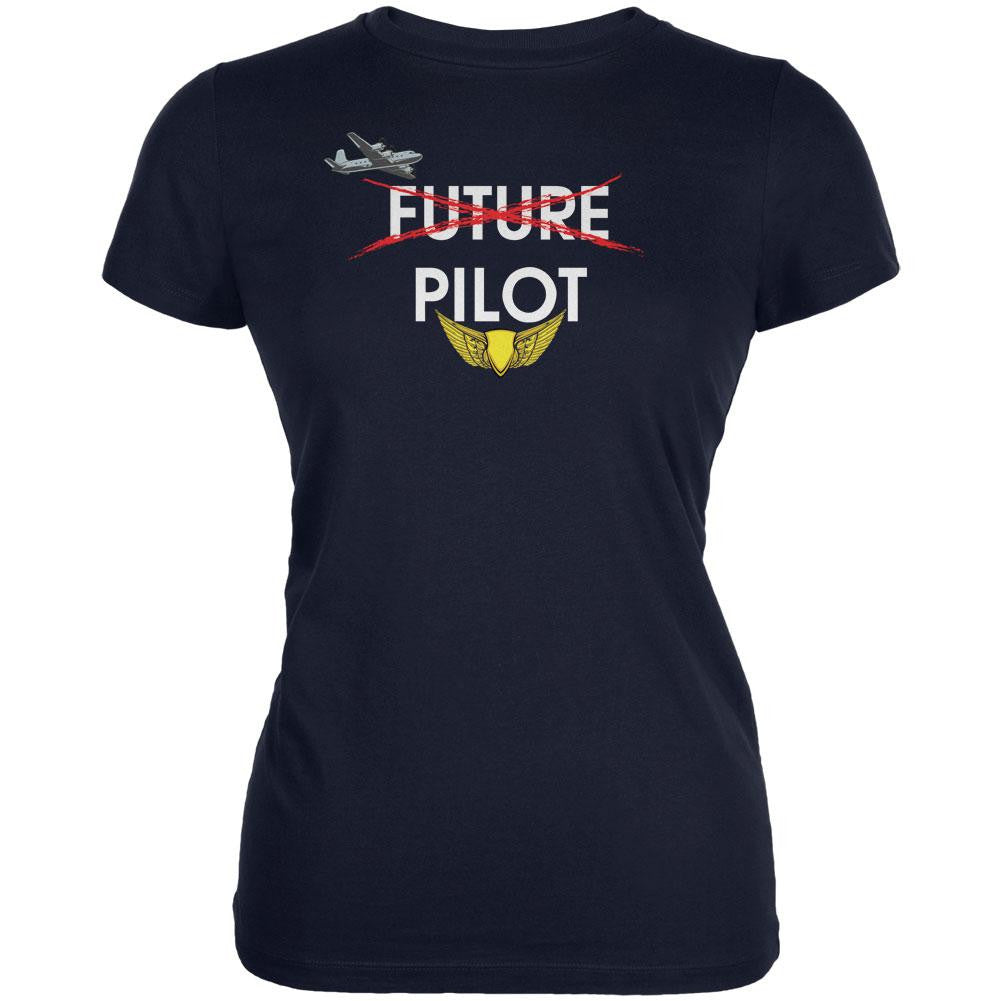 Graduation - Future Pilot Juniors Soft T Shirt Juniors T-Shirts Old Glory 2XL Navy