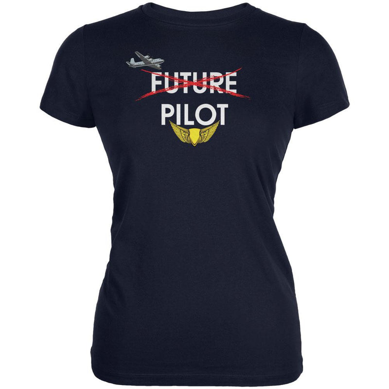 Graduation - Future Pilot Juniors Soft T Shirt Juniors T-Shirts Old Glory 2XL Navy