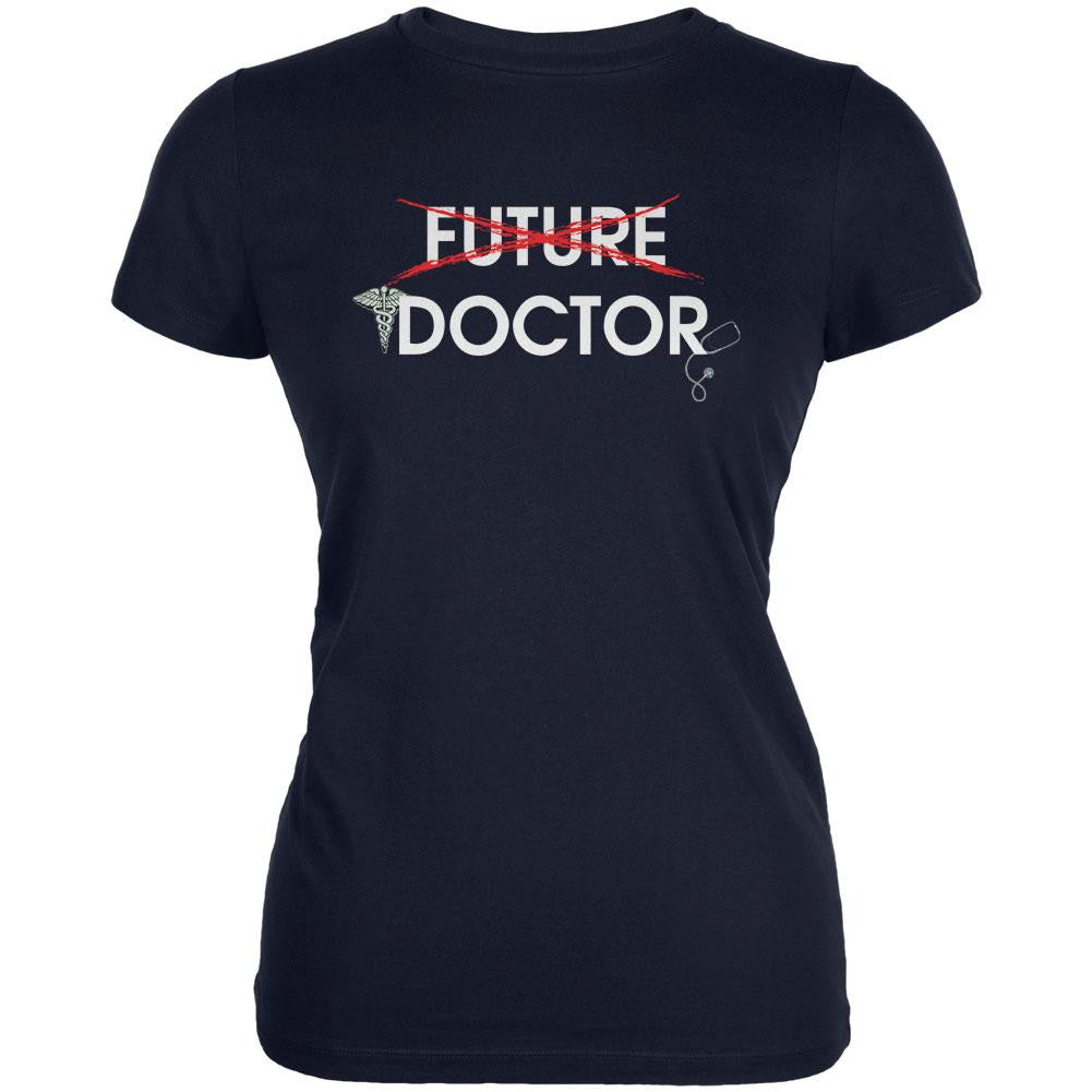 Graduation - Future Doctor Juniors Soft T Shirt Juniors T-Shirts Old Glory 2XL Navy