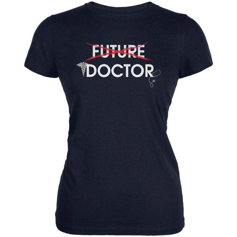 Graduation - Future Doctor Juniors Soft T Shirt Juniors T-Shirts Old Glory 2XL Navy