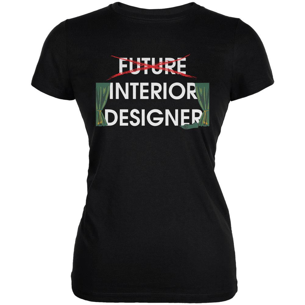 Graduation - Future Interior Designer Juniors Soft T Shirt Juniors T-Shirts Old Glory 2XL Black