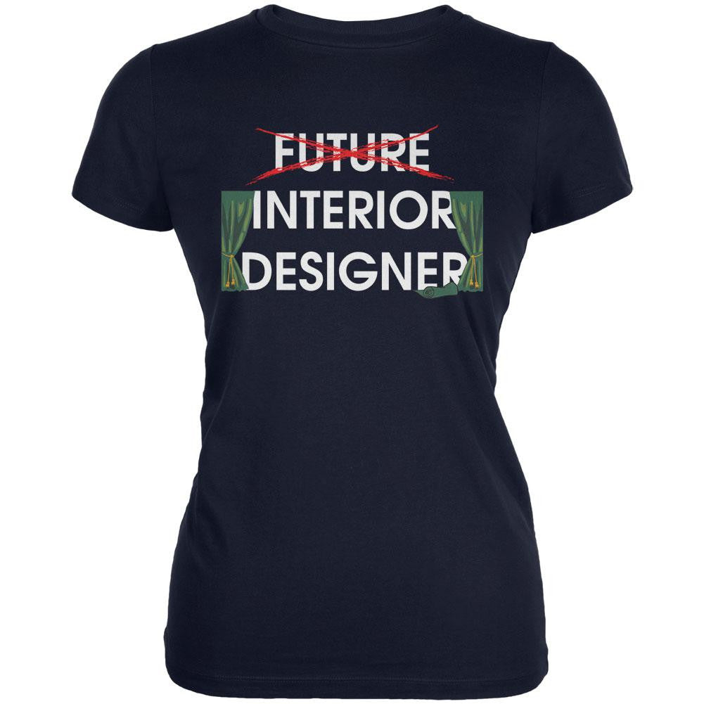 Graduation - Future Interior Designer Juniors Soft T Shirt Juniors T-Shirts Old Glory 2XL Navy