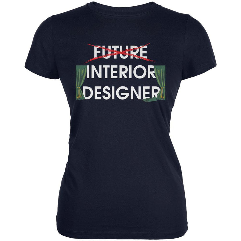 Graduation - Future Interior Designer Juniors Soft T Shirt Juniors T-Shirts Old Glory 2XL Navy