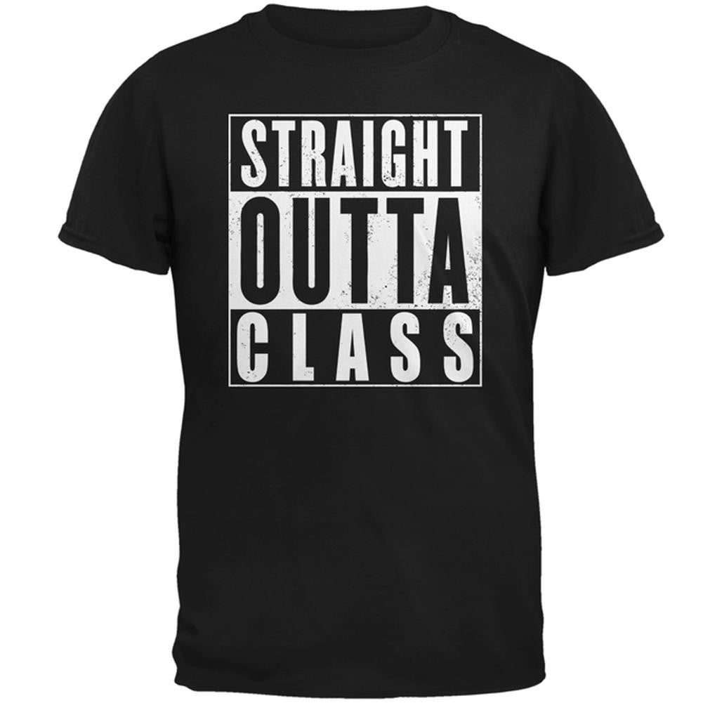 Graduation Straight Outta Class Mens T Shirt Men's T-Shirts Old Glory 2XL Black