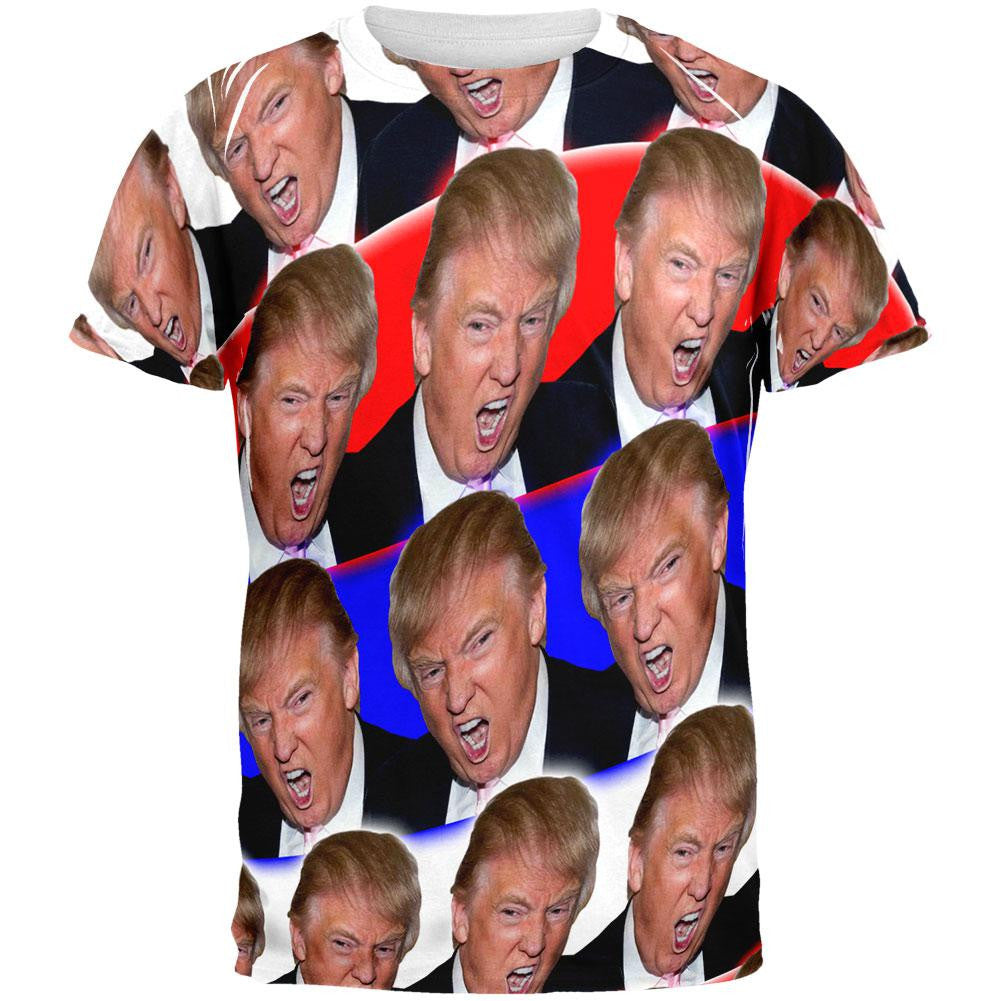 Election 2016 Trump Make America Great Funny All Over Mens T Shirt Men's T-Shirts Old Glory 2XL Multi