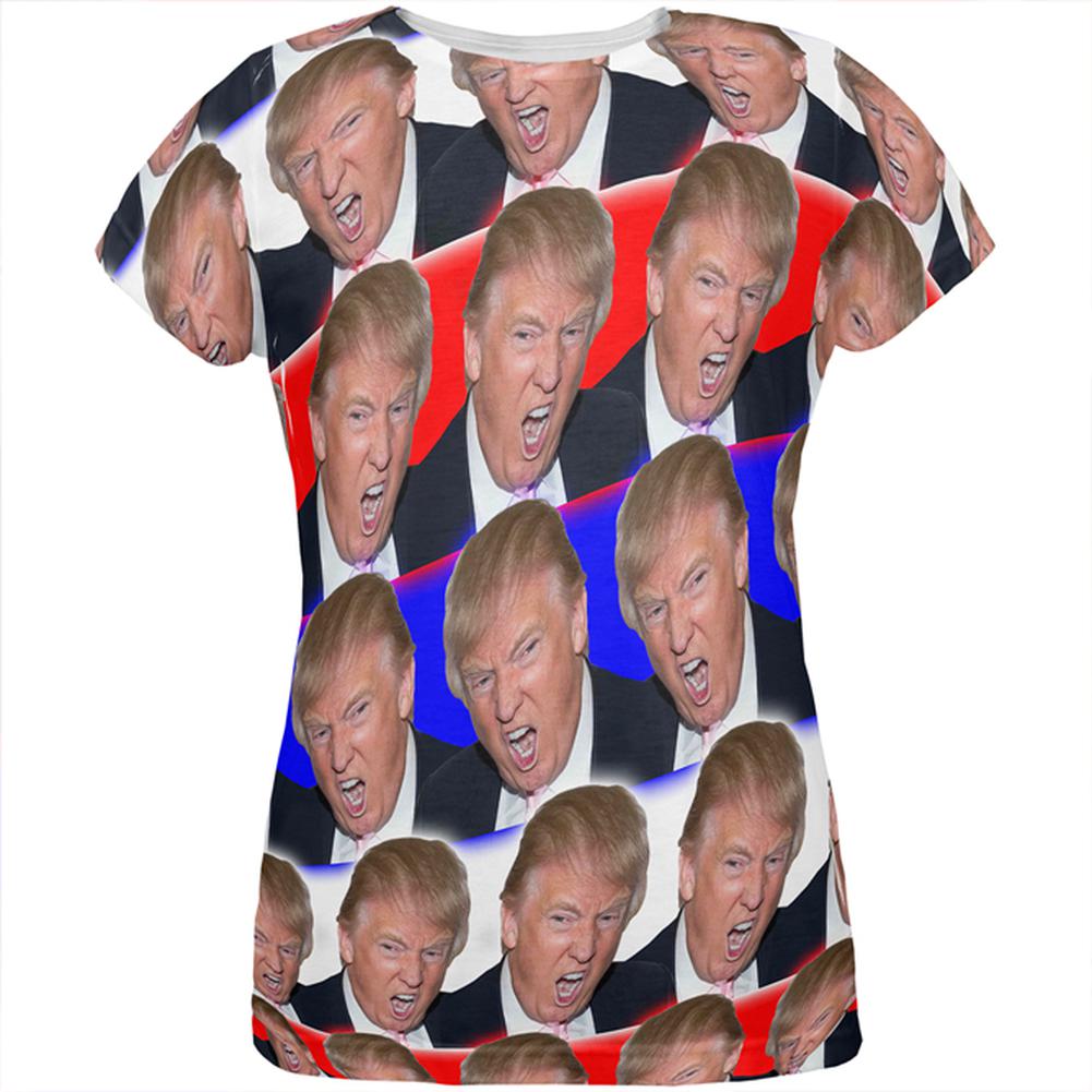 Election 2020 Trump Make America Great Funny All Over Womens T Shirt Women's T-Shirts Old Glory 2XL Multi