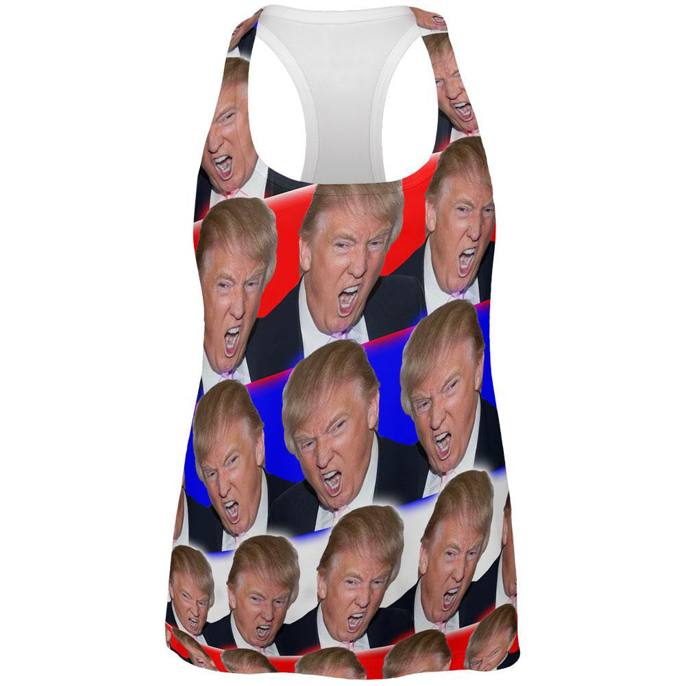 Election 2016 Trump Make America Great Funny All Over Womens Work Out Tank Top Women's Tank Tops Old Glory 2XL Multi