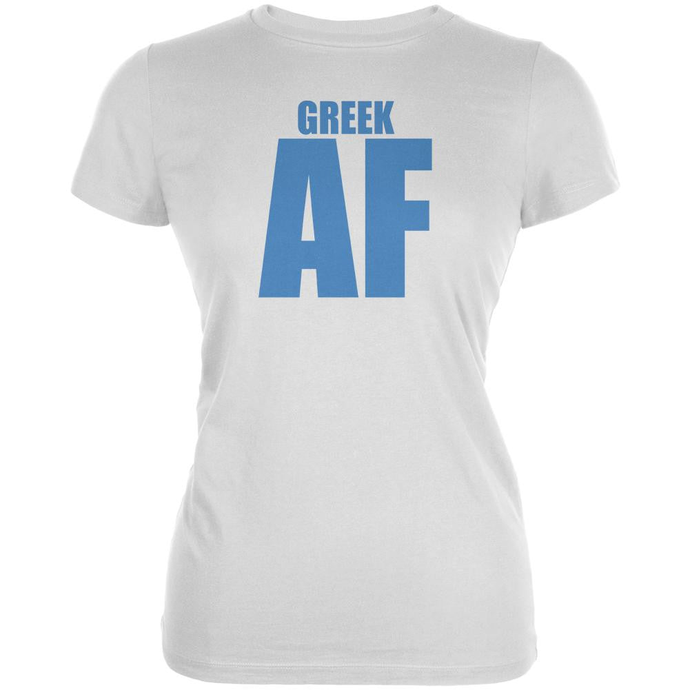 Greek AF Juniors Soft T Shirt Juniors T-Shirts Old Glory 2XL White
