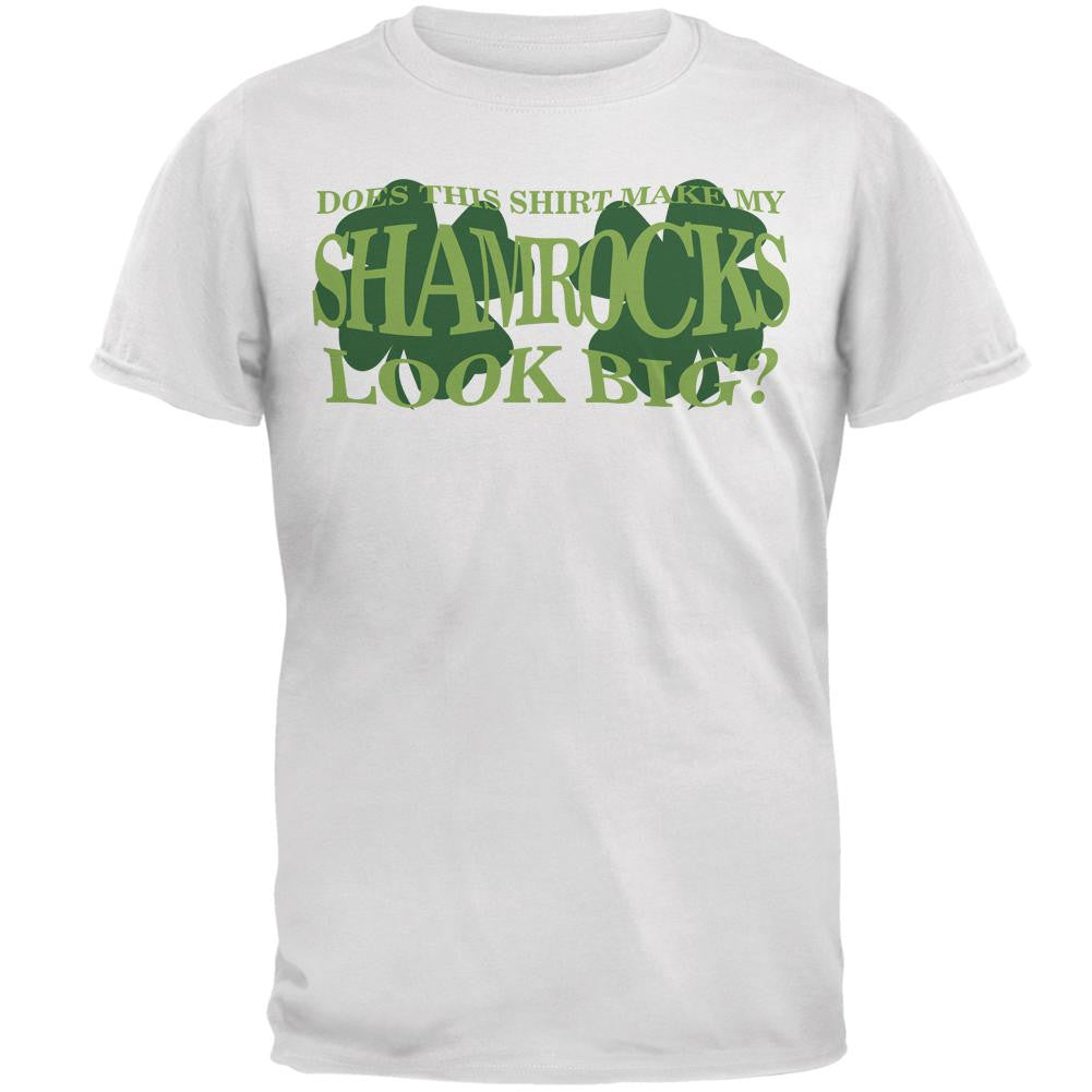 St Patricks Big Irish Shamrocks Mens T Shirt Men's T-Shirts Old Glory 2XL White