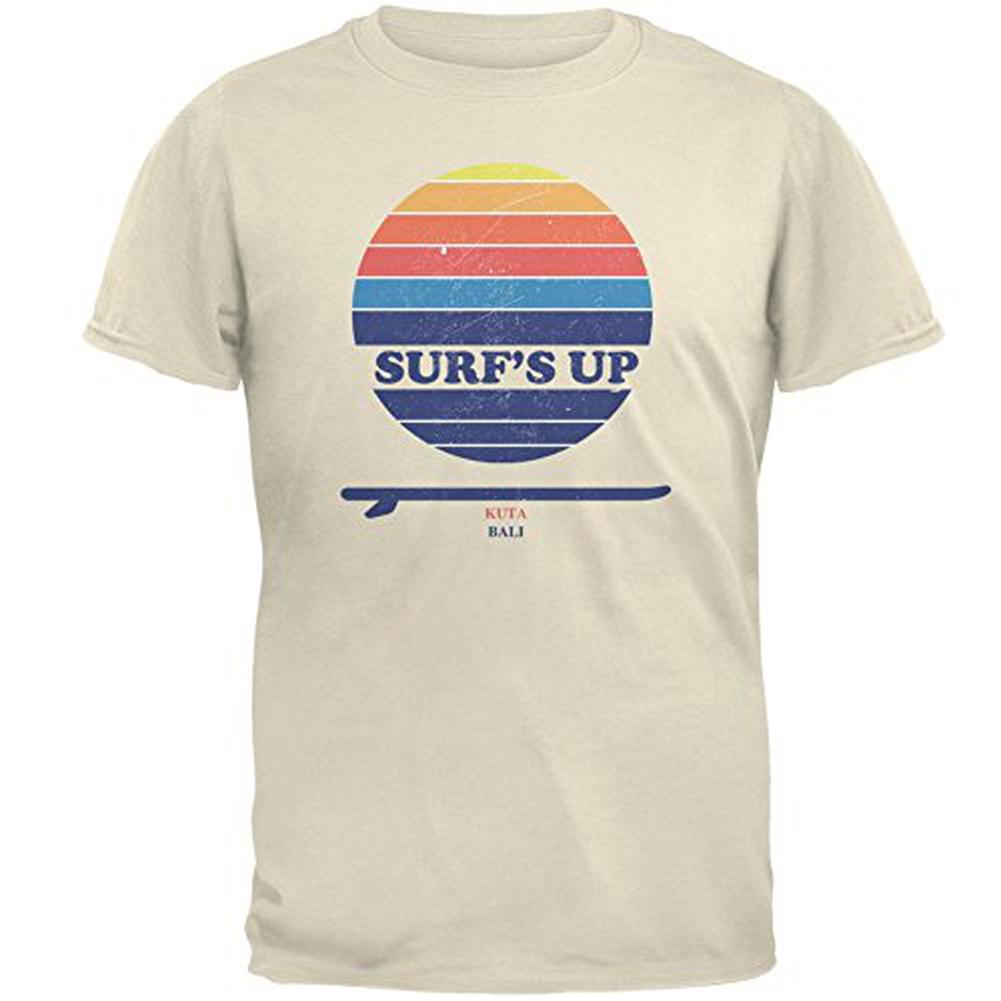 Surf's Up Kuta Bali Mens T Shirt Men's T-Shirts Old Glory 2XL White