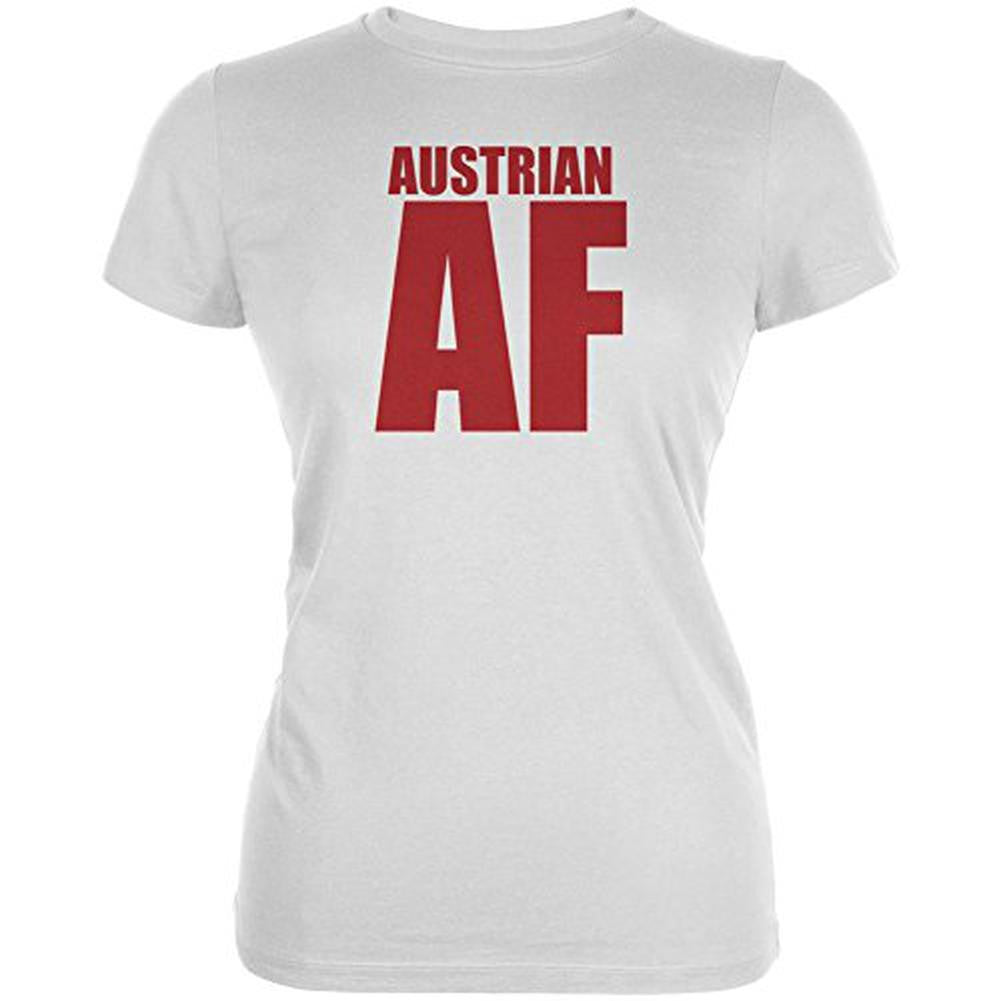 Austrian AF Juniors Soft T Shirt Juniors T-Shirts Old Glory 2XL White
