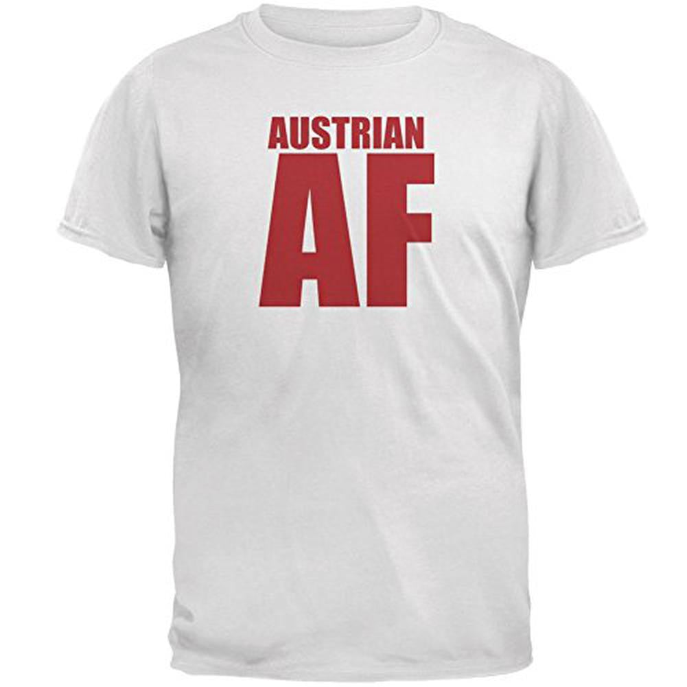 Austrian AF Mens T Shirt Men's T-Shirts Old Glory 2XL White