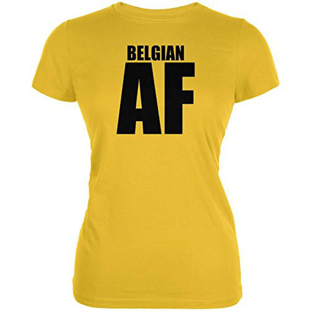 Belgian AF Juniors Soft T Shirt Juniors T-Shirts Old Glory 2XL Yellow