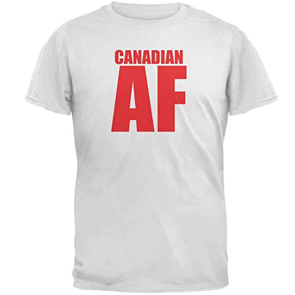 Canadian AF Mens T Shirt Men's T-Shirts Old Glory 2XL White