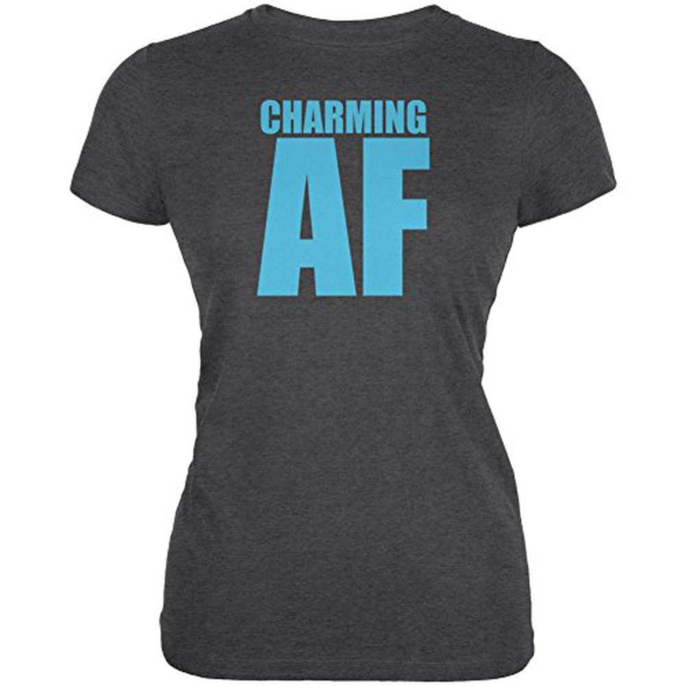 Charming AF Juniors Soft T Shirt Juniors T-Shirts Old Glory 2XL Black