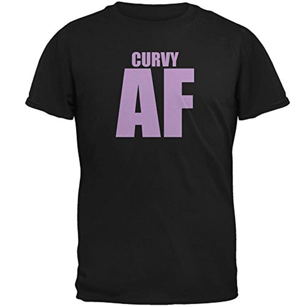 Curvy AF Mens T Shirt Men's T-Shirts Old Glory 2XL Black