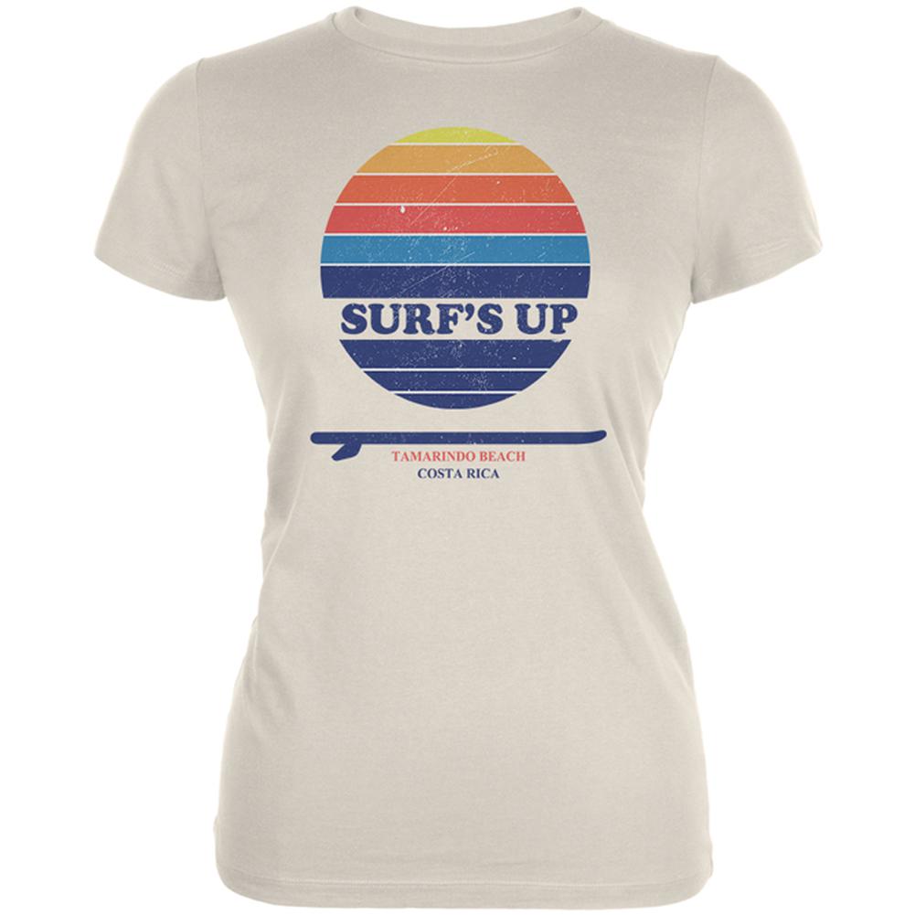Surf's Up Tamarindo Beach Costa Rica Juniors Soft T Shirt Juniors T-Shirts Old Glory 2XL Soft Cream