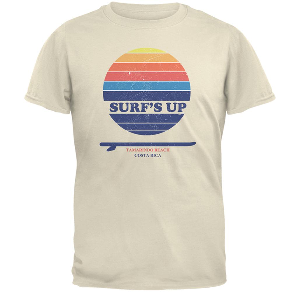 Surf's Up Tamarindo Beach Costa Rica Mens T Shirt Men's T-Shirts Old Glory 2XL Natural