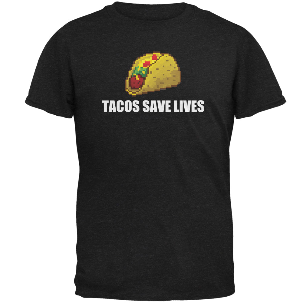 Tacos Save Lives Mens T Shirt Men's T-Shirts Old Glory 2XL Black