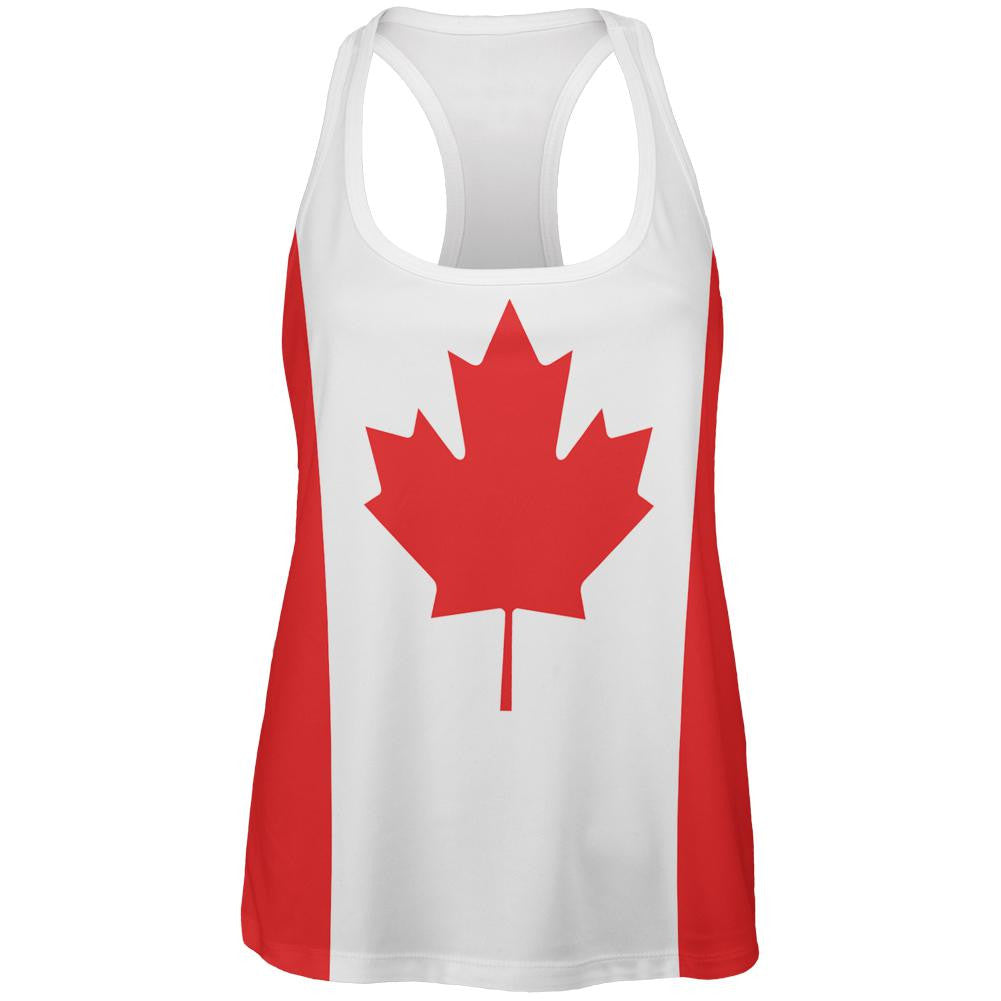 Canadian Canada Flag All Over Womens Work Out Tank Top Women's Tank Tops Old Glory 2XL Multi