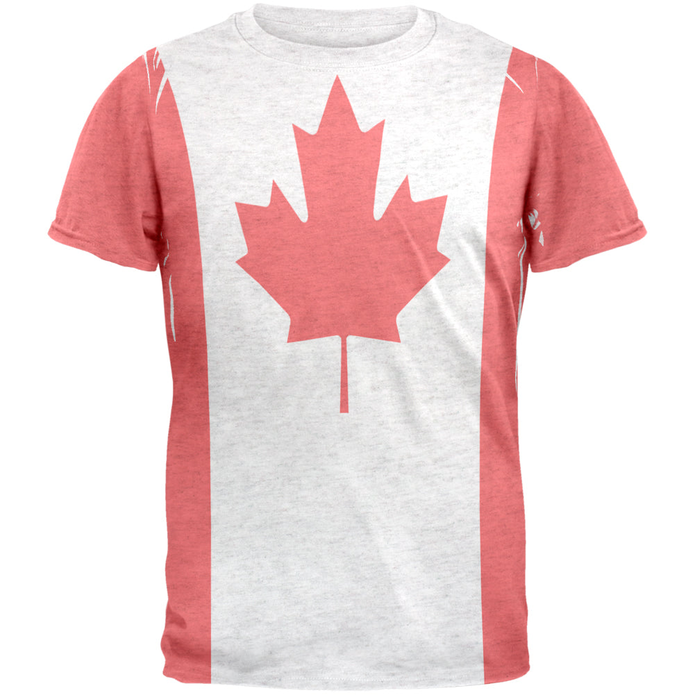 Canadian Canada Flag Mens T Shirt Men's T-Shirts Old Glory 2XL White