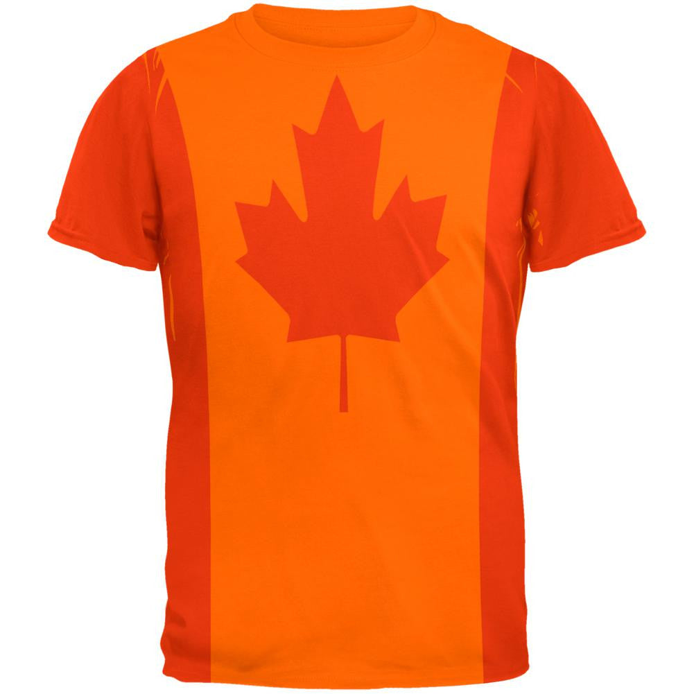 Canadian Canada Flag Mens T Shirt Men's T-Shirts Old Glory 2XL Orange