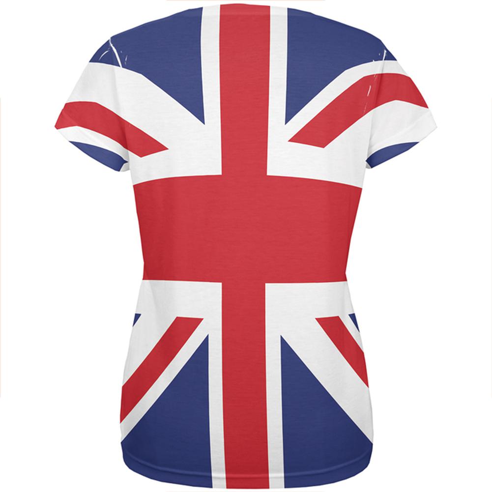 British Flag Union Jack All Over Womens T Shirt Women's T-Shirts Old Glory