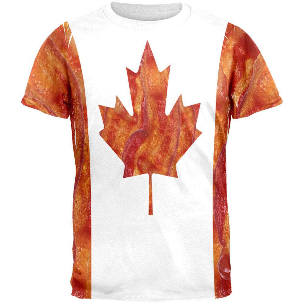 Canadian Bacon Flag All Over Mens T Shirt Men's T-Shirts Old Glory 2XL Multi