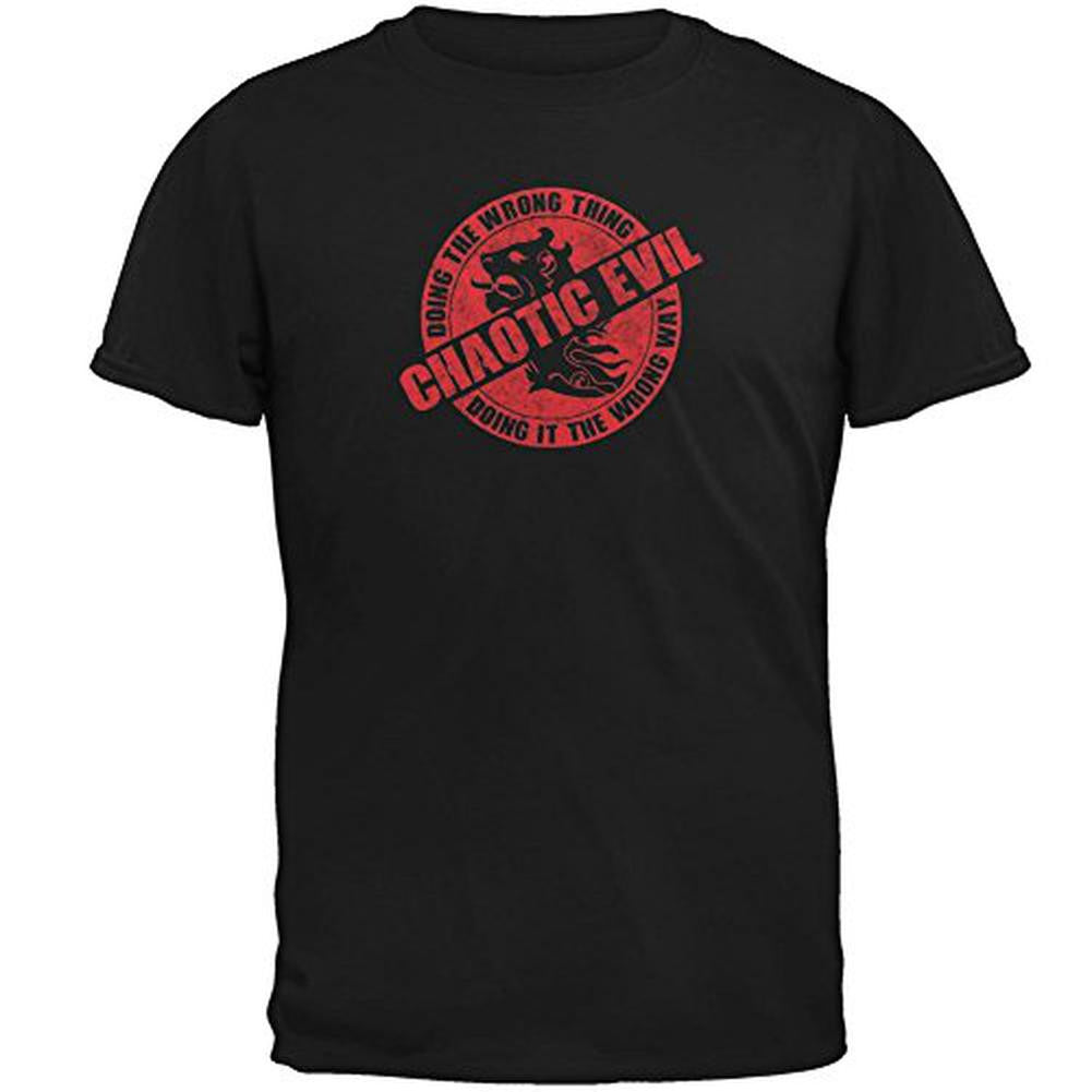 Alignment Chaotic Evil Mens T Shirt Men's T-Shirts Old Glory SM Black